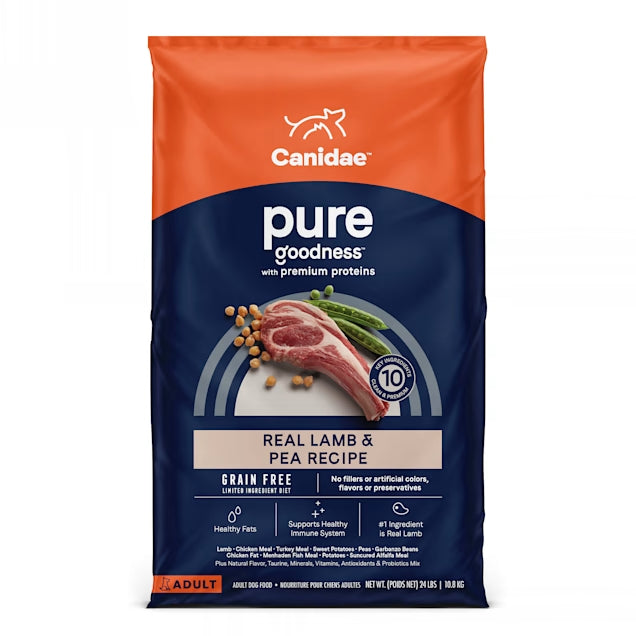 Canidae Pure Grain Free Limited Ingredient Real Lamb & Pea Dry Dog Food, 24 lbs.