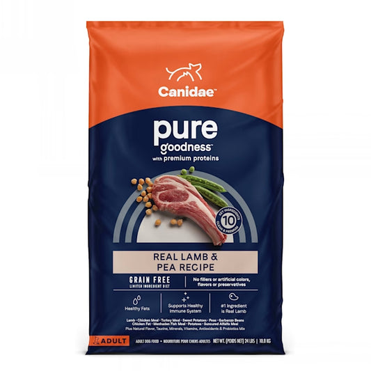 Canidae Pure Grain Free Limited Ingredient Real Lamb & Pea Dry Dog Food, 24 lbs.