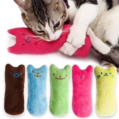 Teeth Grinding Funny Interactive Plush Cat Toy