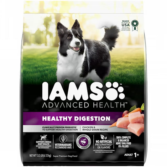 Iams Advanced Health Digestion with Real Chicken Adult Dry Dog Food, 13.5 lbs.