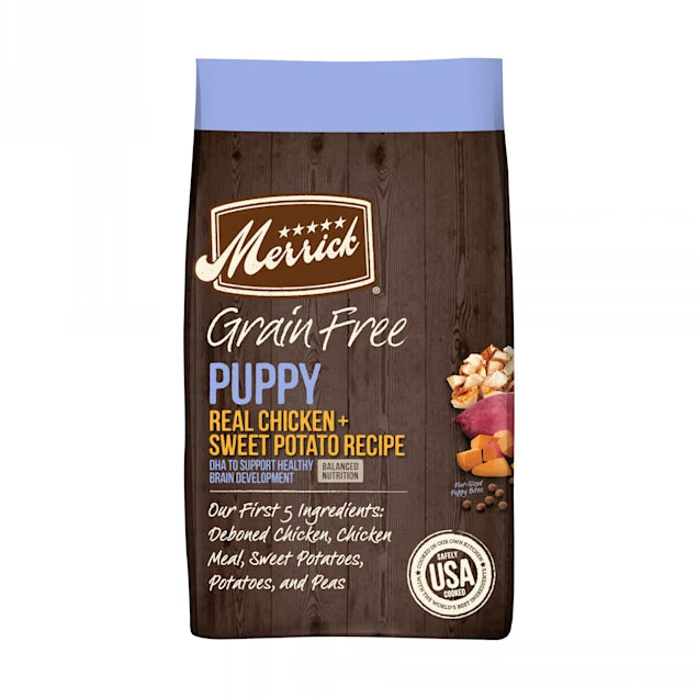 Merrick Grain Free Real Chicken & Sweet Potato Recipe Dry Puppy Food, 22 lbs.