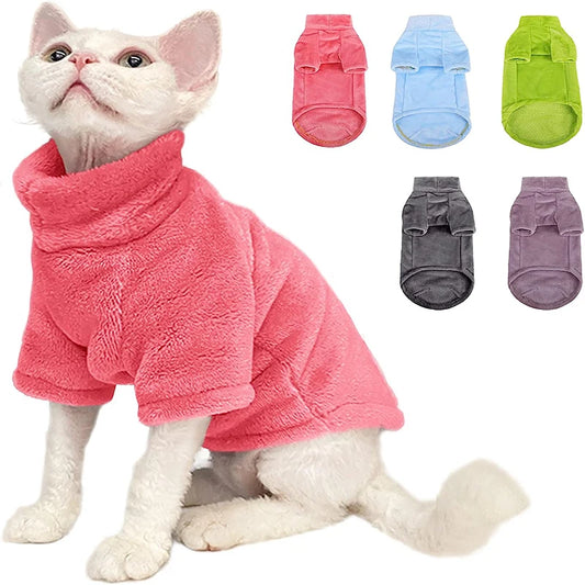 Turtleneck Cat Sweater Coat
