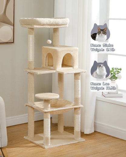 Multi-Level Cat Tree Tower with Scratcher