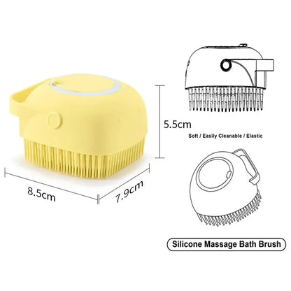 Soft Safety Silicone Comb with Shampoo Box Pet Accessories