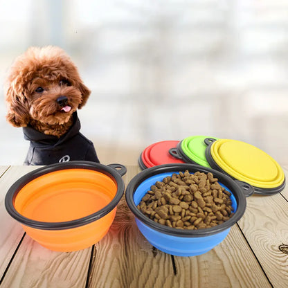 Pet Dog Folding Silicone Bowl