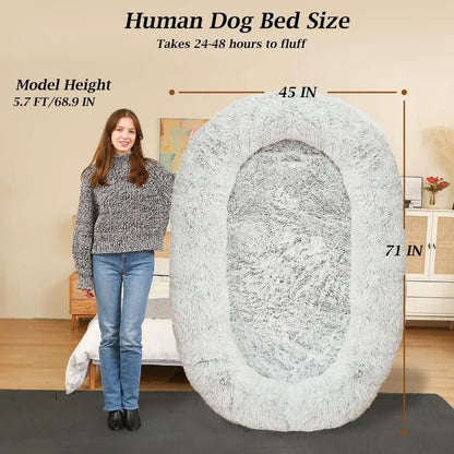 Faux Fur Plush Dog Bed