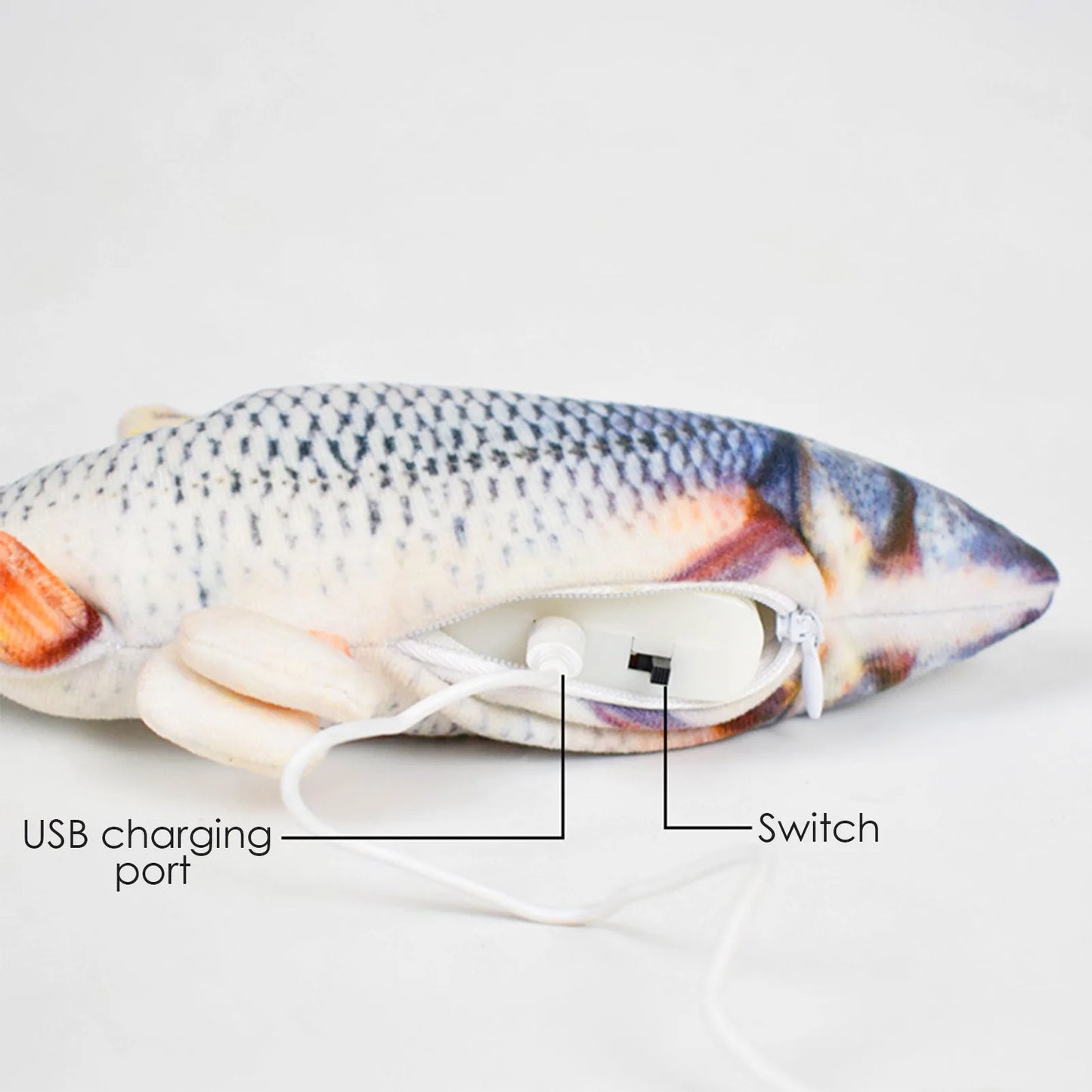 USB Charger Fish Cats Chew Bite Toys