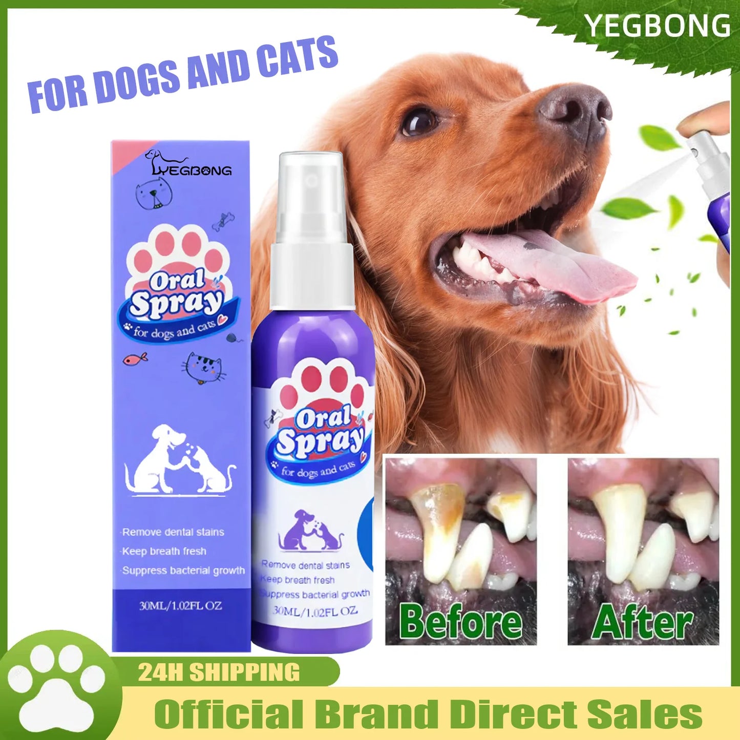 Pet Oral Care Tooth Whitening Spray