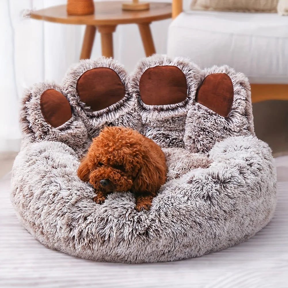 Cute Bear Paw Shape Comfortable Cozy Dog Beds
