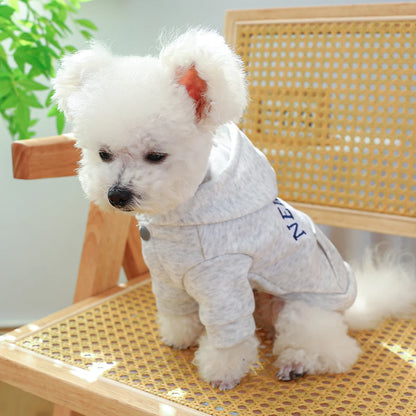 Casual Hooded Coat With Drawstring Buckle For Dogs