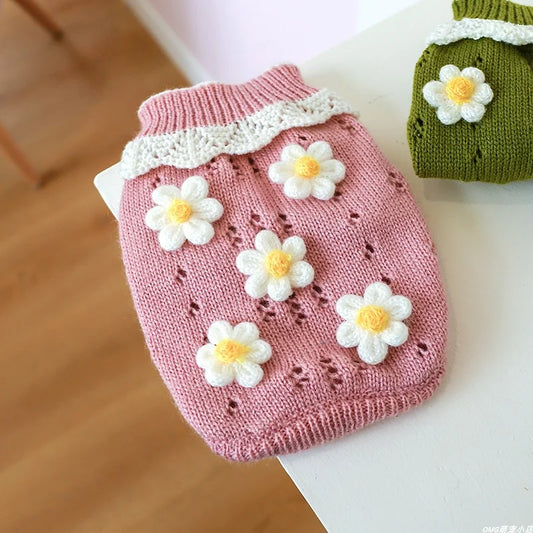 3D Flower Knitwear Sweater For Dogs