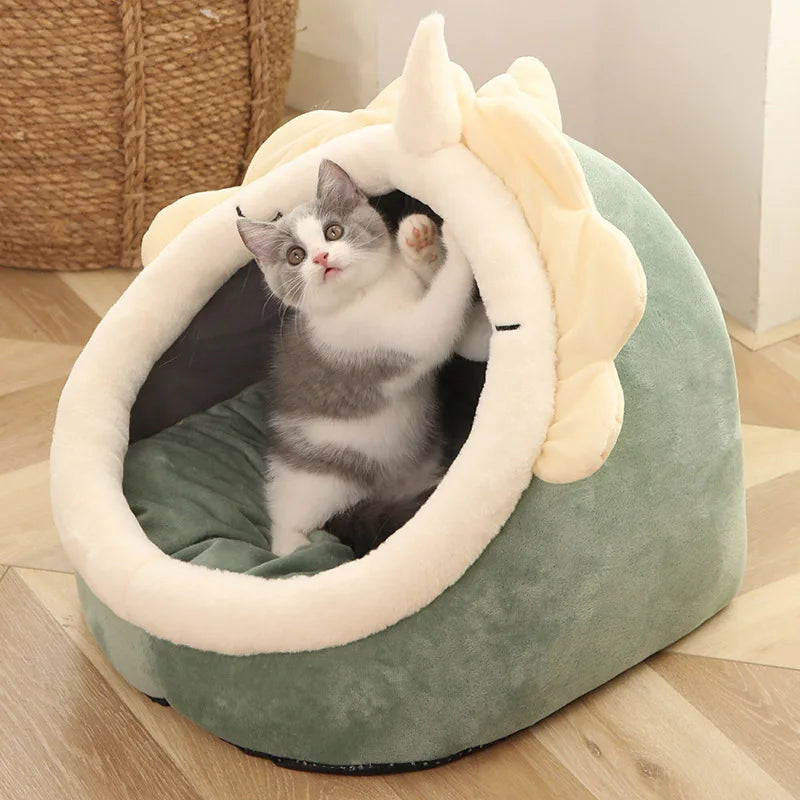 Deep Sleep Washable Cartoon Cat Bed