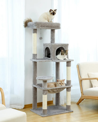 Multi-Level Cat Tree Tower with Scratcher