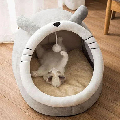 Deep Sleep Washable Cartoon Cat Bed