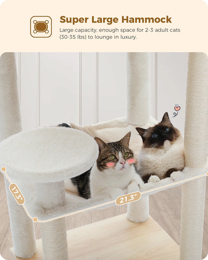 Multi-Level Cat Tree Tower with Scratcher