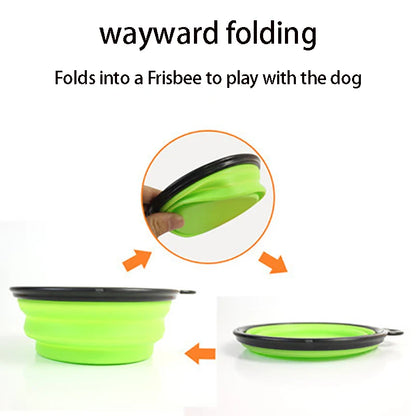 Pet Dog Folding Silicone Bowl