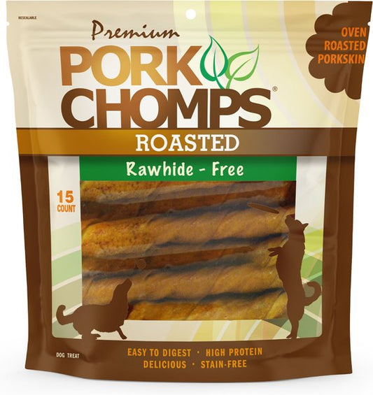 Premium Pork Chomps Roasted Twists Dog Treats