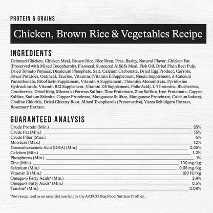 American Journey Protein & Grains Chicken, Brown Rice & Vegetables Recipe Dry Dog Food