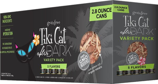 Tiki Cat After Dark Variety Pack Canned Cat Food, 2.8-oz, case of 12