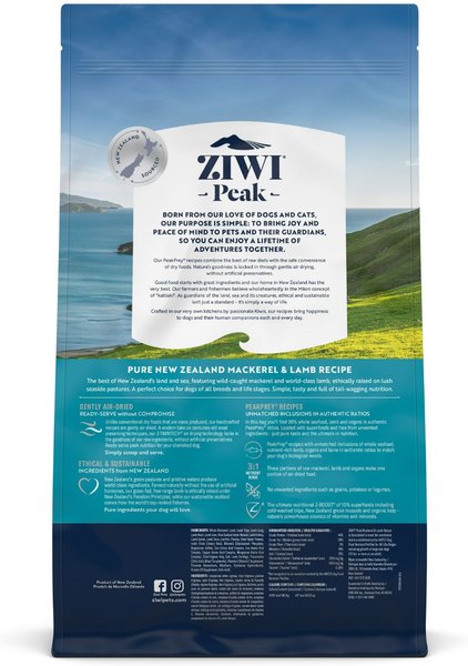 ZIWI Peak Mackerel & Lamb Grain-Free Air-Dried Dog Food