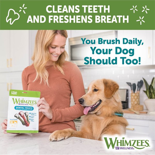 WHIMZEES by Wellness Variety Box Dental Chews Natural Grain-Free Dental Dog Treats, Medium, 28 count