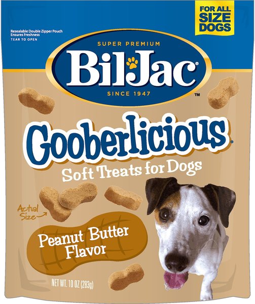 Bil-Jac Gooberlicious Peanut Butter Flavor Soft Dog Treats, 10-oz bag