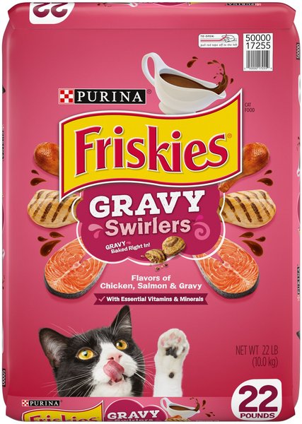 Friskies Gravy Swirlers Chicken & Salmon Flavor Dry Cat Food