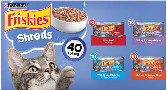 Friskies Shreds in Gravy Variety Pack Canned Cat Food