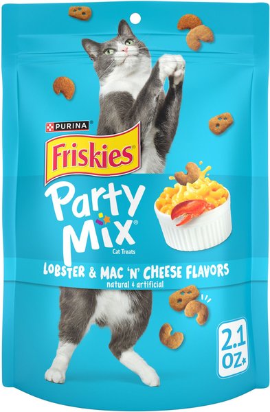 Friskies Party Mix Lobster & Mac 'N' Cheese Flavors Crunchy Cat Treats