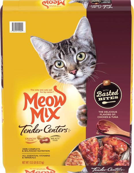Meow Mix Tender Centers Basted Bites Chicken & Tuna Flavor Dry Cat Food
