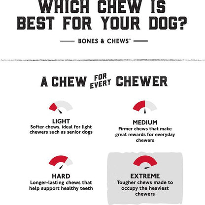 Bones & Chews Made in USA Peanut Butter Flavored Filled Bone Dog Treats