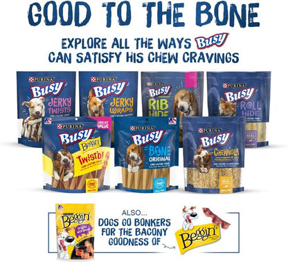 Busy Bone with Beggin' Twist'd! Long-Lasting Cheddar & Hickory Smoke Small/Medium Dog Treat