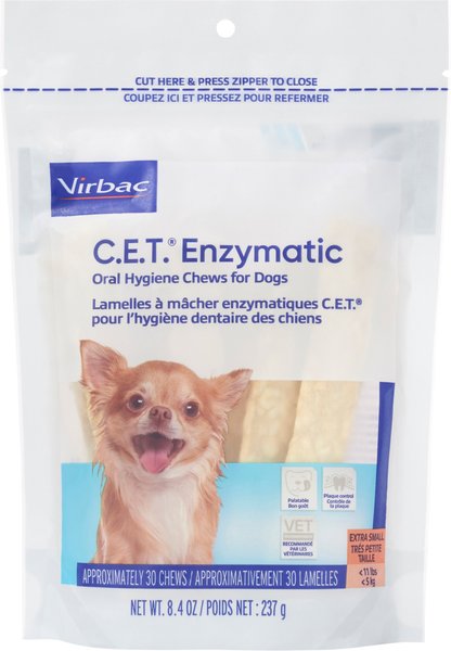 Virbac C.E.T. Enzymatic Dental Chews for X-Small Dogs, under 11-lbs