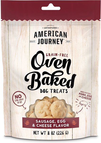 American Journey Sausage, Egg & Cheese Flavor Grain-Free Oven Baked Crunchy Biscuit Dog Treats