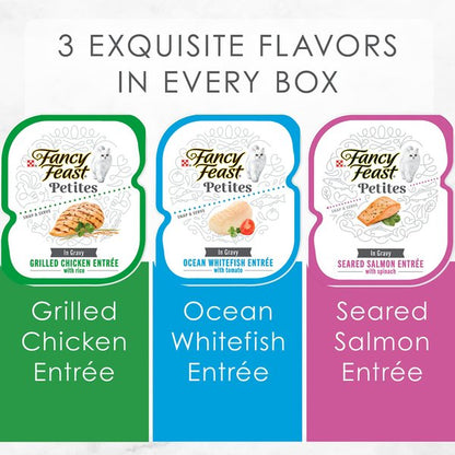 Fancy Feast Petites Gourmet Gravy Collection Variety Pack Wet Cat Food