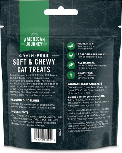American Journey Duck Recipe Grain-Free Soft & Chewy Cat Treats, 2-oz bag