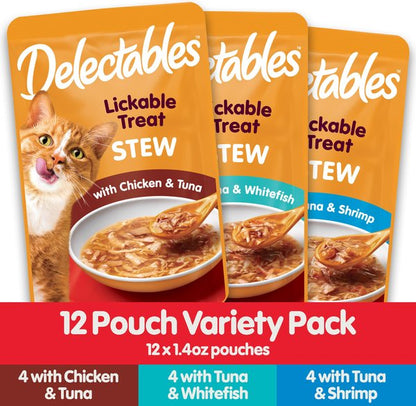 Hartz Delectables Stew Variety Pack Lickable Cat Treats