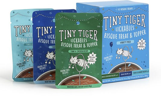 Tiny Tiger Lickables Bisque Variety Pack Cat Treat & Topper