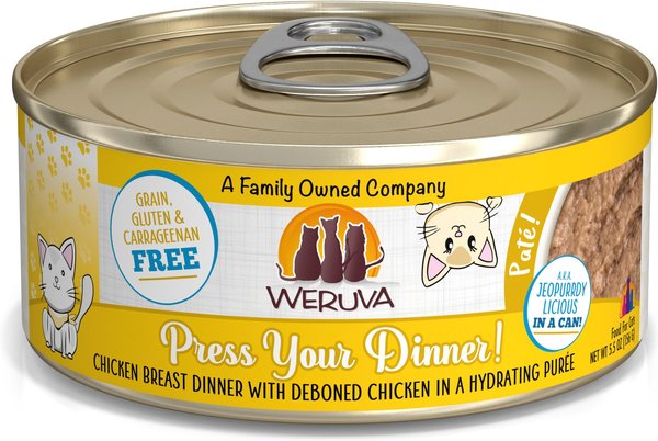 Weruva Classic Cat Pate, Press Your Dinner with Chicken Wet Cat Food