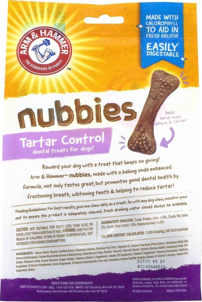 Arm & Hammer Products Nubbies Tartar Control Original Chicken Flavor Dog Dental Chews