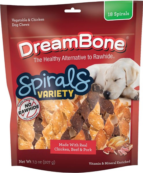 DreamBone Spirals Variety Pack Chews Dog Treats