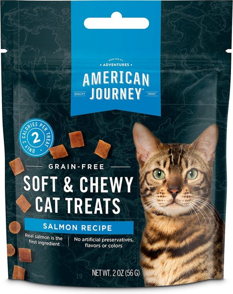 American Journey Salmon Recipe Grain-Free Soft & Chewy Cat Treats, 2-oz bag
