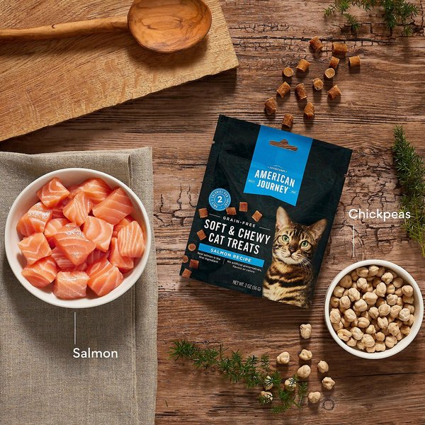 American Journey Salmon Recipe Grain-Free Soft & Chewy Cat Treats, 2-oz bag