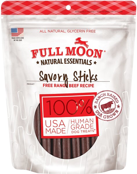 Full Moon All Natural Human Grade Beef Savory Sticks Dog Treats