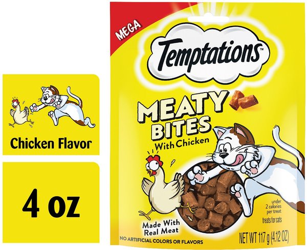 Temptations Meaty Bites Chicken Flavor Soft & Savory Cat Treats