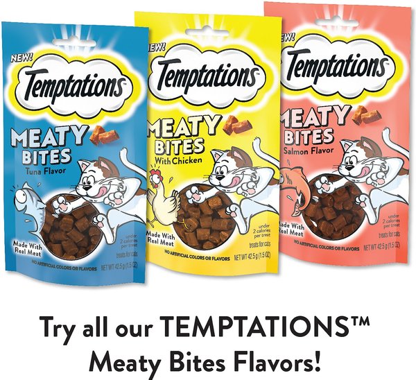Temptations Meaty Bites Chicken Flavor Soft & Savory Cat Treats