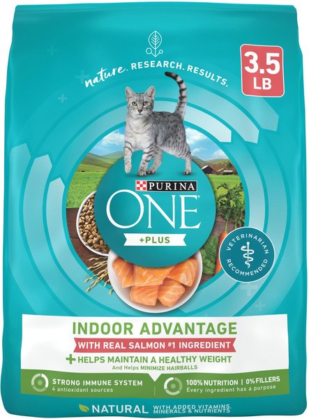 Purina ONE +Plus Indoor Advantage with Real Salmon Natural Adult Dry Cat Food