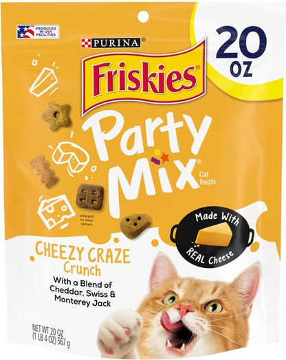 Friskies Party Mix Cheezy Craze Crunch Flavor Crunchy Cat Treats