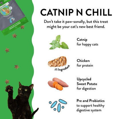 Shameless Pets Catnip N Chill Crunchy Cat Treats, 2.5-oz bag