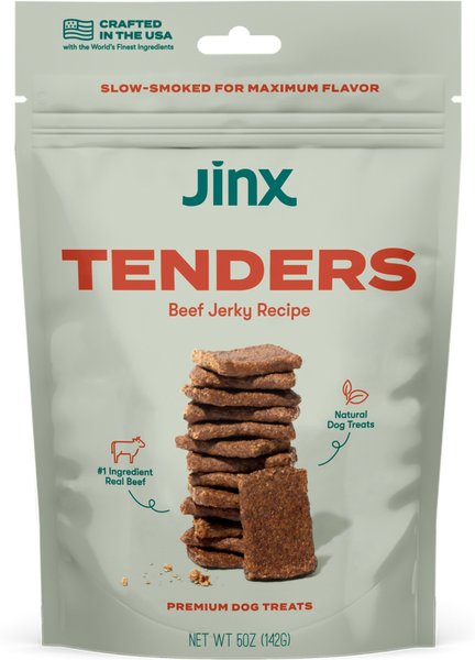 Jinx Beef Tenders Jerky Dog Treats, 5-oz bag